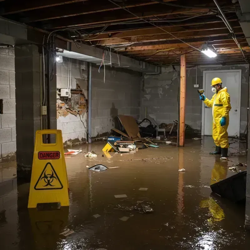 Flooded Basement Electrical Hazard in Desloge, MO Property